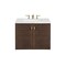 James Martin Vanities Amberly 30in Single Vanity, Mid-Century Walnut w/ 3 CM Ethereal Noctis Top 670-V30-WLT-3ENC - alternate 4